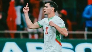 Brahim celebra un gol con Marruecos en la Copa África. (CAF)