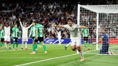 Gonzalo celebra su gol contra el Betis. (Getty)