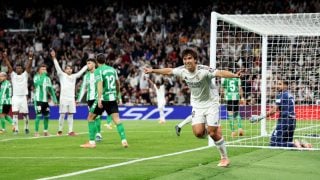 Gonzalo celebra su gol contra el Betis. (Getty)