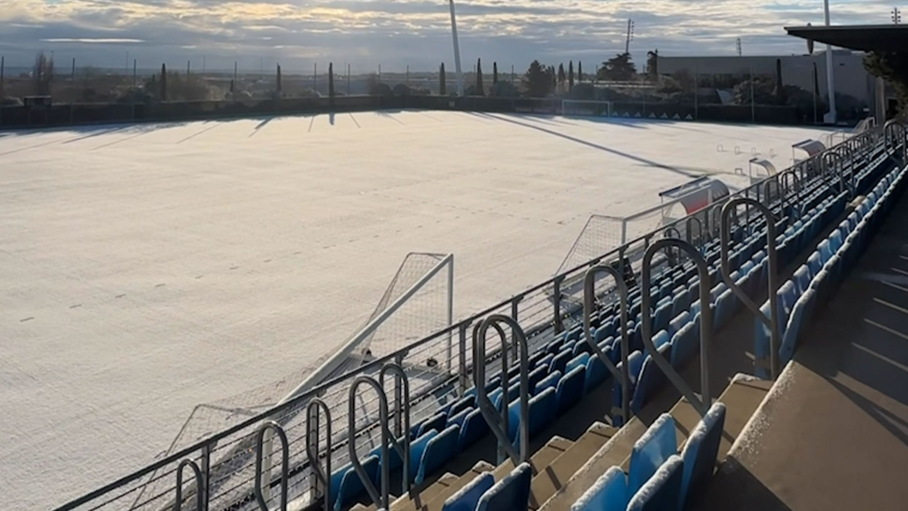La sorprendente imagen de Valdebebas tras la nevada caída en Madrid