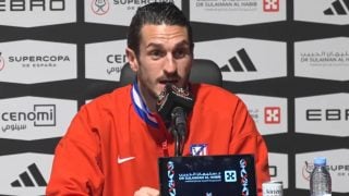 Koke, en rueda de prensa.