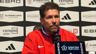 Simeone, en rueda de prensa.