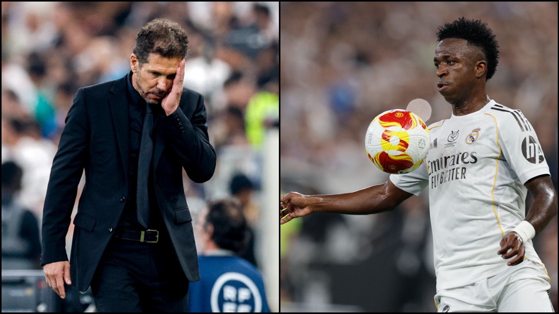 El comentario canchero de Simeone a Vinicius: Te va a echar Florentino,