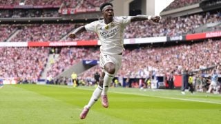 Vinicius celebrando un gol ante el Atlético. (Europa Press)