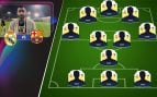Alineación, Real Madrid, Barcelona, Supercopa de España