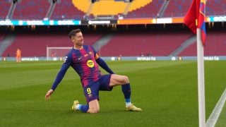 Lewandowski celebra un gol. (Getty)