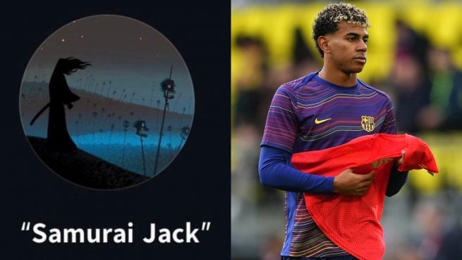 Lamine Yamal y su referencia a 'Samurai Jack' en Instagram.
