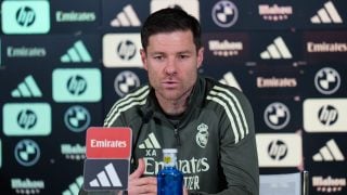 Xabi Alonso, en una rueda de prensa como entrenador del Real Madrid. (EP)