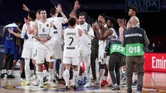 Los jugadores del Real Madrid celebran una victoria. (EP)