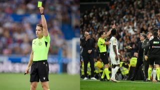 Sesma Espinosa y Quintero González, en el último Real Madrid-Celta. (Getty)