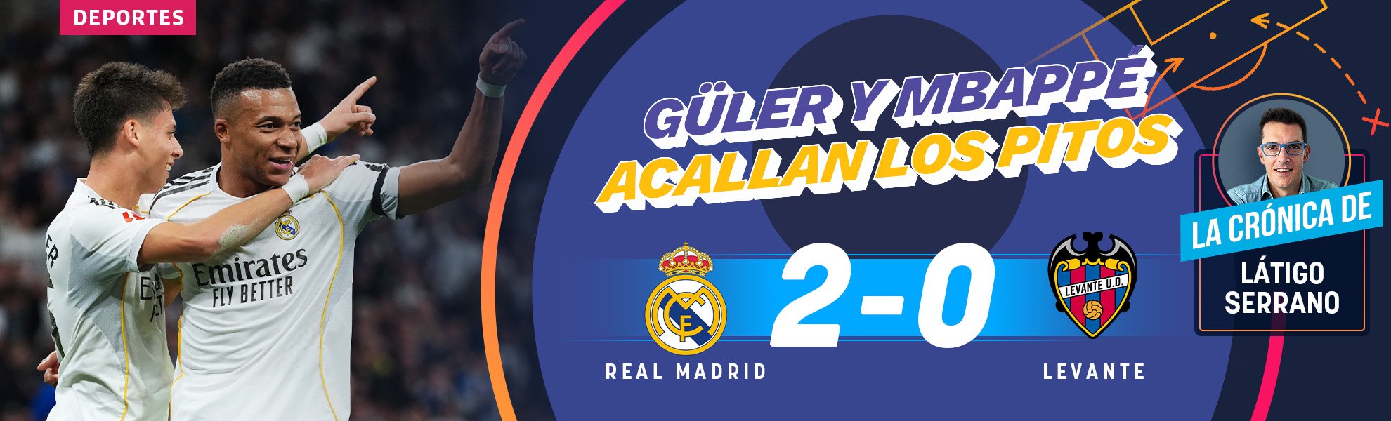 Güler y Mbappé acallan los pitos