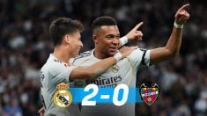 El Real Madrid se impuso 2-0 al Levante en el Bernabéu.