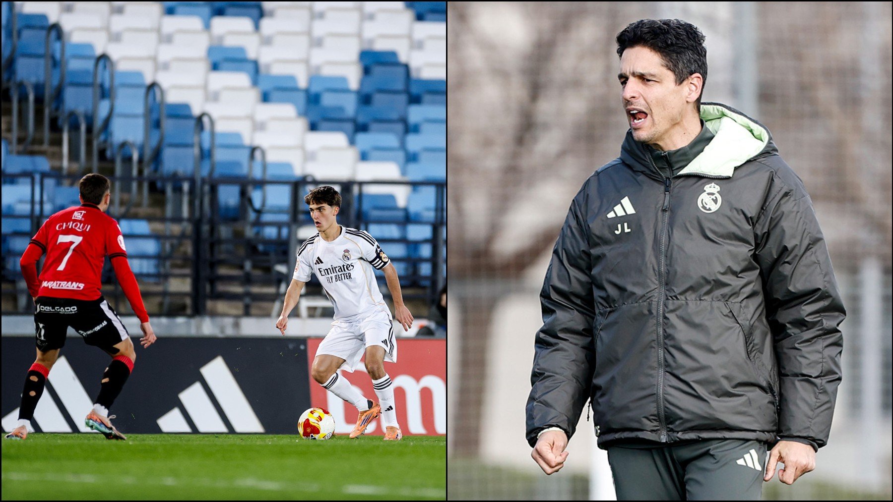 El Mérida corta la racha del Castilla en Valdebebas en el estreno de Julián López como sustituto de Arbeloa