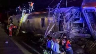 Uno de los trenes accidentados en Adamuz.(EFE)
