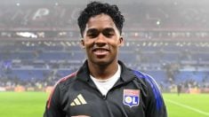 Endrick, tras el partido ante el Brest. (Ligue 1)