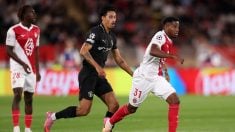 Ansu Fati, en el duelo de Champions ante el Manchester City. (Getty)