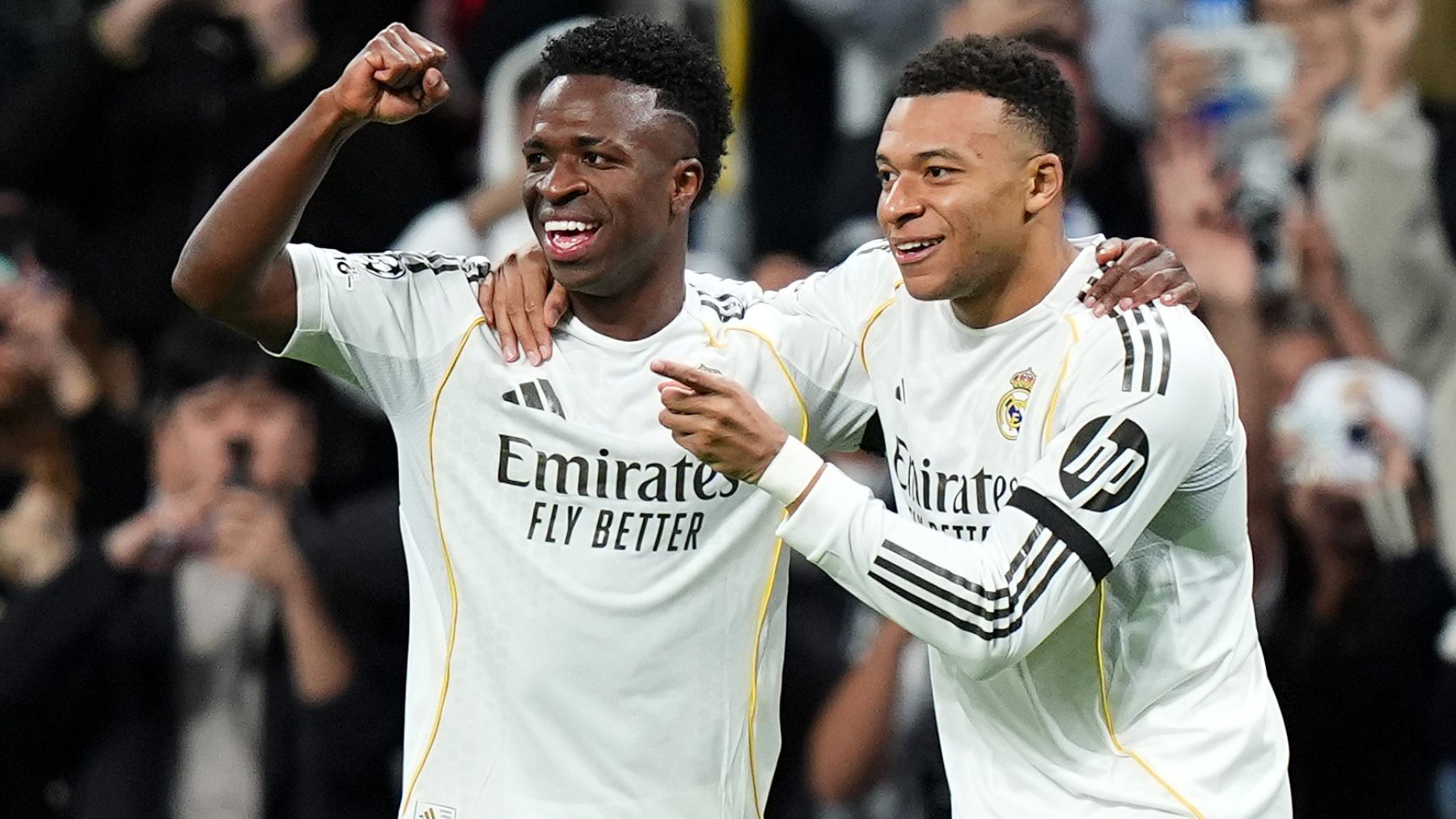 Mbappé no se apiada del Mónaco: doblete en menos de media hora y gran asistencia de Vinicius