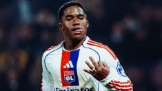 Endrick celebra un gol con el Lyon. (@endrick)