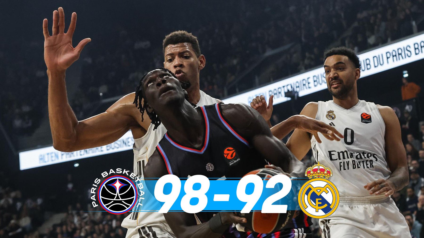 El Real Madrid cae en un partido de locura en París después de un mes sin perder en la Euroliga