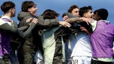 El Juvenil A celebra un gol. (Realmadrid.com)