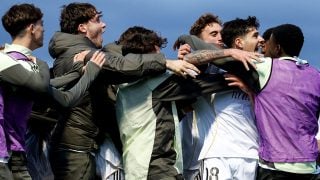El Juvenil A celebra un gol. (Realmadrid.com)