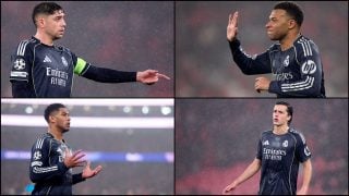 Valverde, Bellingham, Carreras y Mbappé.