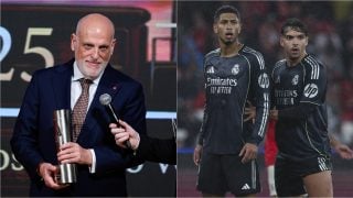 Javier Tebas y el Real Madrid. (EP)