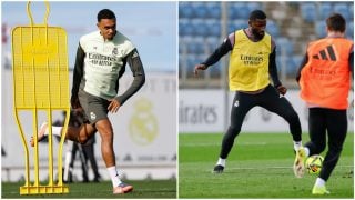 Trent y Rüdiger, en el entrenamiento del Real Madrid.