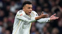 Mbappé, durante un partido. (Getty)