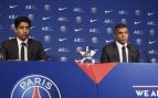 Mbappé y Al Khelaifi en la etapa con el PSG. (Europa Press)