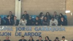 Vinicius y Militao, cazados en el estadio municipal Jorge Garbajosa. (OKDIARIO)