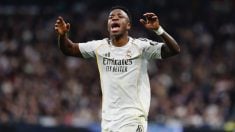 Vinicius, ante el Rayo Vallecano. (EFE)