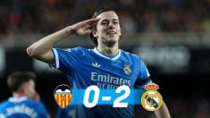 El Real Madrid ganó 0-2 al Valencia en Mestalla.
