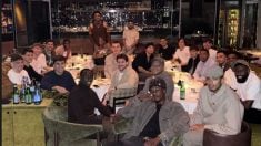 La plantilla del Real Madrid, de cena.