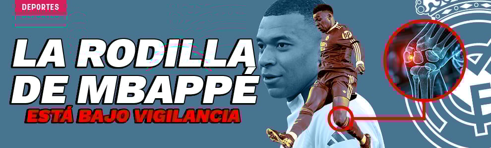 La rodilla de Mbappé está bajo vigilancia