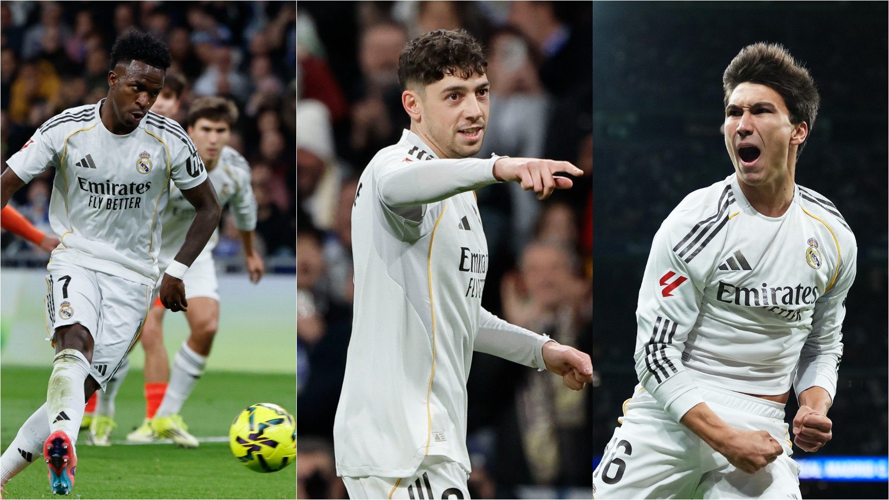 Gonzalo, Vinicius y Fede Valverde alegran al Real Madrid: cuatro goles para ser líderes de Liga