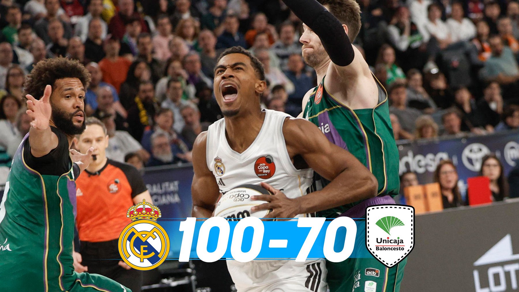 El Real Madrid silencia la charanga de Unicaja y mete miedo en la Copa del Rey