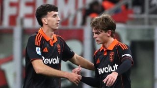 Jacobo Ramón y Nico Paz, en el Milan 1-1 Como. (Getty)