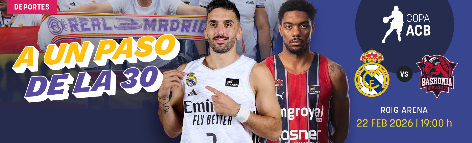 Real Madrid-Baskonia: a un paso de la 30