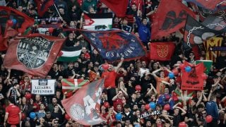 La grada de El Sadar durante el Osasuna-Real Madrid. (EFE)