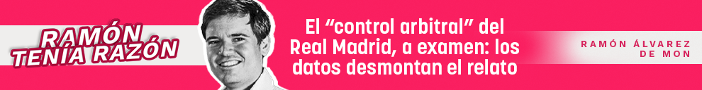 El control arbitral del Real Madrid, a examen: los datos desmontan el relato