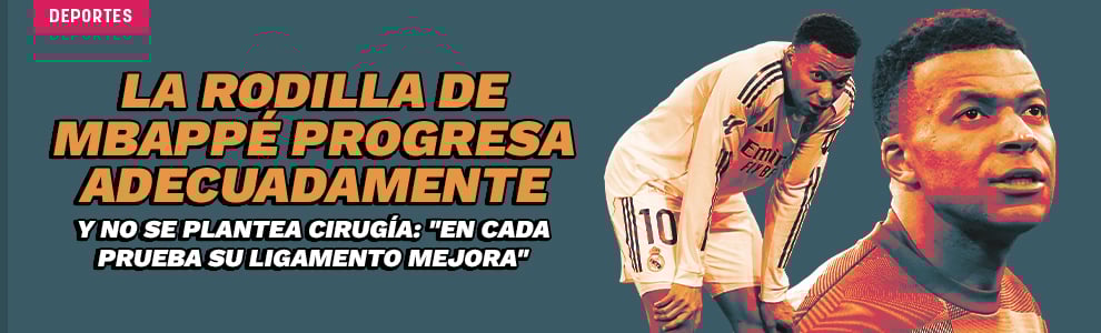 La rodilla de Mbappé progresa adecuadamente y no se plantea cirugía: En cada prueba su ligamento mejora