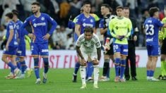 Rodrygo, tras finalizar el duelo contra el Getafe. (Getty)