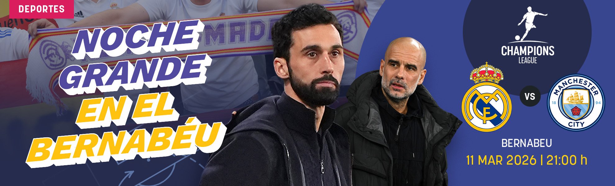 Real Madrid-Manchester City: noche grande en el Bernabéu