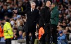 Carlo Ancelotti, durante el Manchester City-Real Madrid de la Champions 2023/24.