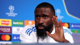 Rüdiger, en rueda de prensa. (Getty)