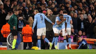 Guardiola quita a Haaland en el City-Real Madrid. (Getty)