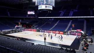 Imagen del Real Madrid-Maccabi sin público. (EP)