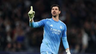 Thibaut Courtois, ante el Manchester City. (Getty)
