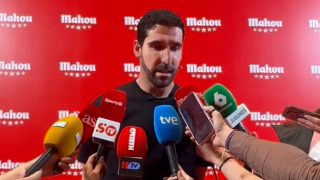 Raúl García, en el derbi Cinco de Cinco de Mahou. (OKDIARIO)